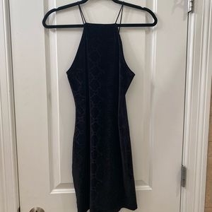 H&M Velvet snake skin print bodycon dress